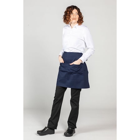 Uncommon Threads Half Waist 2-Section Pocket Apron Navy 3056-1600